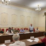 Під час засідання круглого столу “Соціальний захист добровольців формувань територіальних громад: стан, проблеми, шляхи розв’язанняˮ.