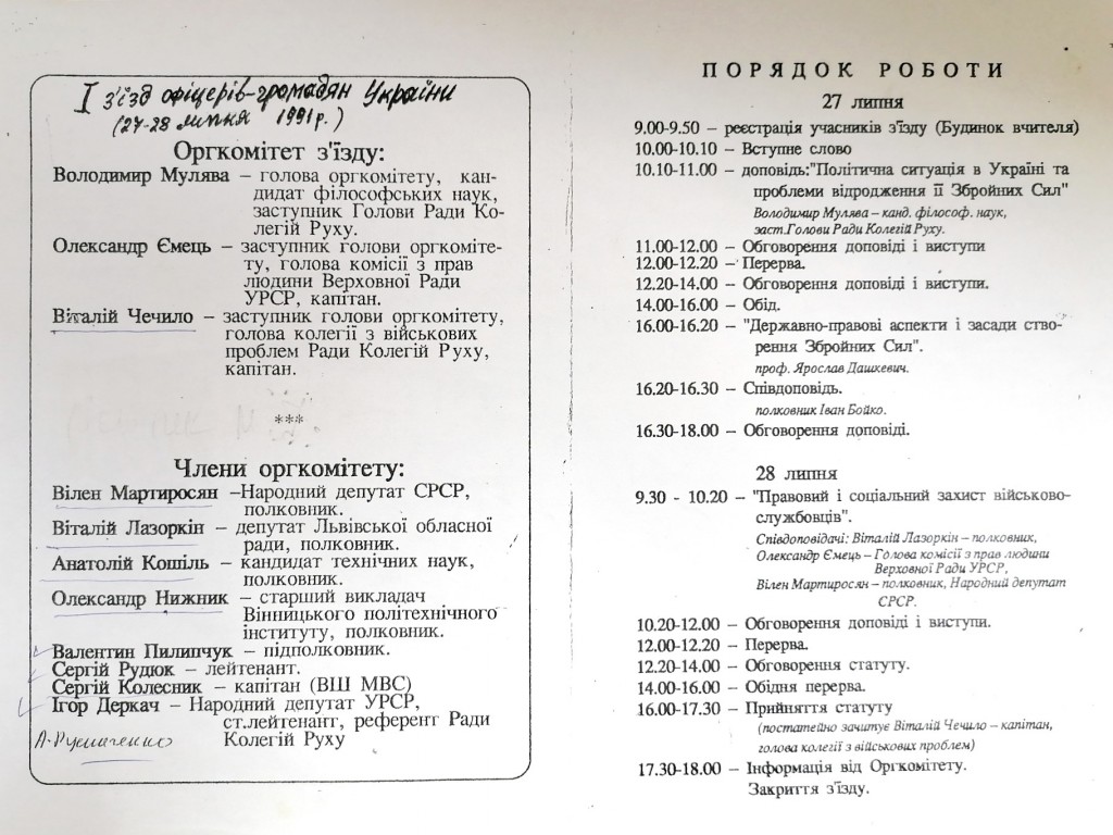 Порядок роботи з'їзду офіцерів - громадян України.